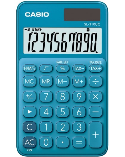 CASIO CALCULATOR POCKET SL-310UC-BU BLUE, 10 DIGITAL DISPLAY