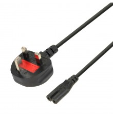 iBOX Euro 2-PIN кабель питания Audio-RTV VDE 1.8м с вилкой UK