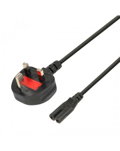iBOX Euro 2-PIN кабель питания Audio-RTV VDE 1.8м с вилкой UK