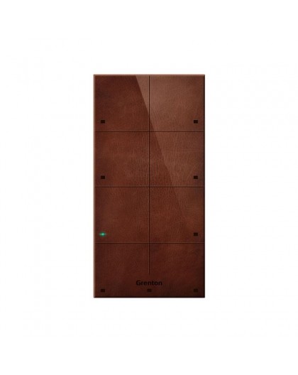 GRENTON TOUCH PANEL/ 8 TOUCH AREAS/ TF-BUS/ DARK, MADE OF NATURAL LEATHER FRONT