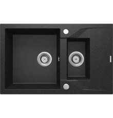 1.5-bowl granite sink with drainer