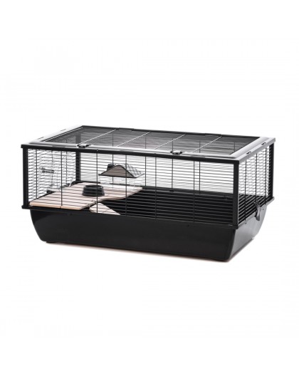 INTER-ZOO Bob + Wood black - cage for a hamster