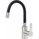 Washbasin mixer with curved spout