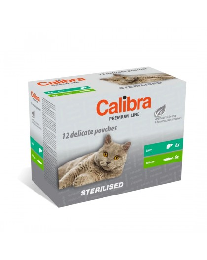 CALIBRA Cat Premium Sterilised - wet cat food - 12x100g
