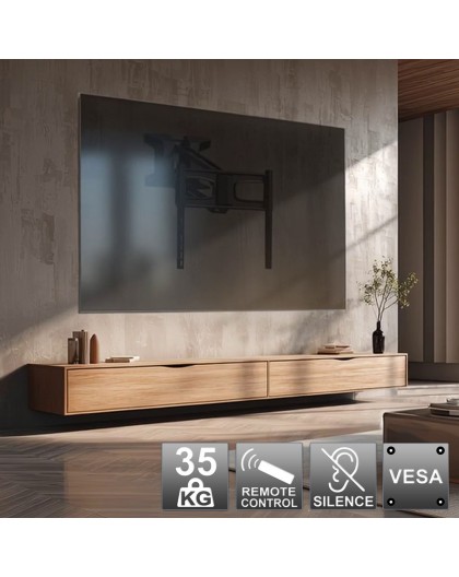 Maclean MC-891 Electric TV Wall Mount Bracket with Remote Control Height Adjustment 37'' - 70" max. VESA 600x400 up to 35kg Abov