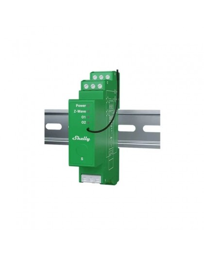 Shelly Wave Pro Dimmer 2PM - Z-Wave lighting dimmer, 2 channels, wireless for LED and halogen, DIN rail mounting