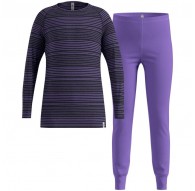 Thermal underwear - Odlo Set long ACTIVE WARM SET size 140 cm Black, Purple