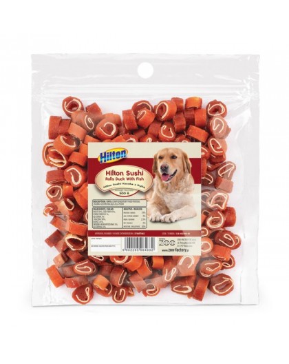 HILTON Sushi Rolls duck with fish - Dog treat - 500 g
