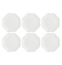 Set of 6 Villadeifiori Salad Plates - White, 23 cm