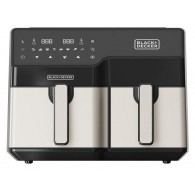 Black & Decker BXAF9000E Double 9 L Stand-alone 2500 W Hot air fryer Black, Stainless steel