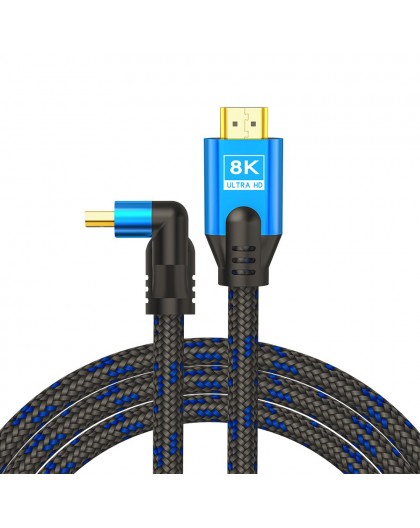 Savio HDMI (M) v2.1 cable, angled, 8K, HDR Dynamic, OFC copper, 5m, CL-175