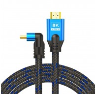 Savio HDMI (M) v2.1 cable, angled, 8K, HDR Dynamic, OFC copper, 5m, CL-175