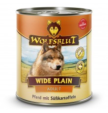 WOLFSBLUT Wide Plain Horse meat with sweet potatoes - wet dog food - 800g
