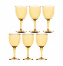 ROSE&TULIPANI FIABA Set of 6 acrylic wine glasses 400 ml, amber