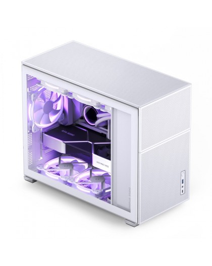 Корпус Jonsbo D31 MESH Micro-ATX, из закаленного стекла - белый