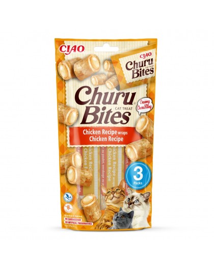 INABA Churu Bites Chicken recipe wraps - cat treats - 3x10 g