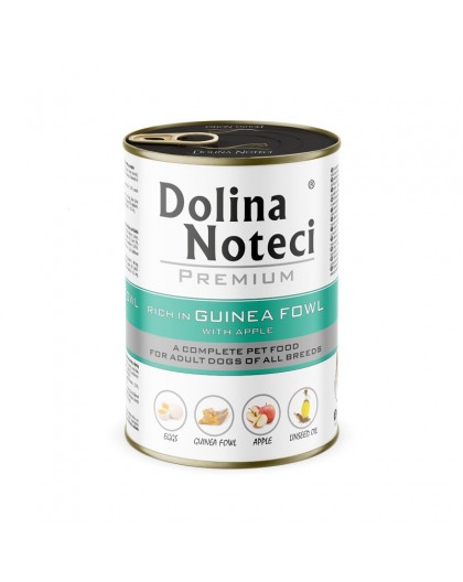 DOLINA NOTECI Premium Rich in guinea fowl with apple - wet dog food - 400g