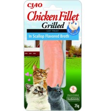 INABA Grilled Chicken Extra Tender Fillet in Scallop Flavored Broth - Cat Treats - 25 g