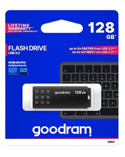 Goodram UME3 USB flash drive 128 GB USB Type-A 3.0 (3.1 Gen 1) Black