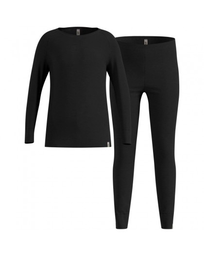 Odlo Set long MERINO 200 KIDS children's underwear set, size 164 cm, black
