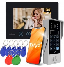 WIDEODOMOFON EURA VDP-90A3 DELTA + czarny monitor TUYA