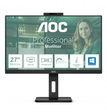 AOC Q27P3CW computer monitor 68.6 cm (27") 2560 x 1440 pixels Quad HD LED Black