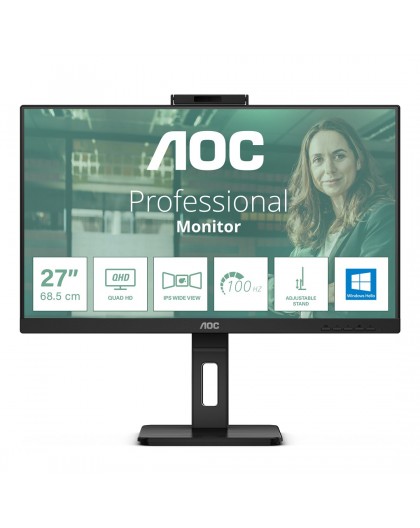 AOC Q27P3CW computer monitor 68.6 cm (27") 2560 x 1440 pixels Quad HD LED Black