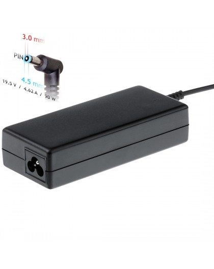 Akyga notebook power adapter AK-ND-26 19.5V/4.62A 90W 4.5x3.0 mm + pin HP power adapter/inverter Indoor Black