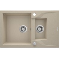 1.5-bowl granite sink with drainer