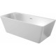 Wall-mounted/free-standing rectangular acrylic bathtub - 170 cm