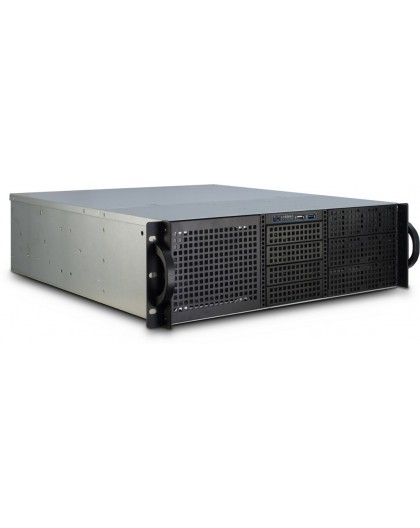 Inter-Tech 3U-30248 Rack Black, Stainless steel