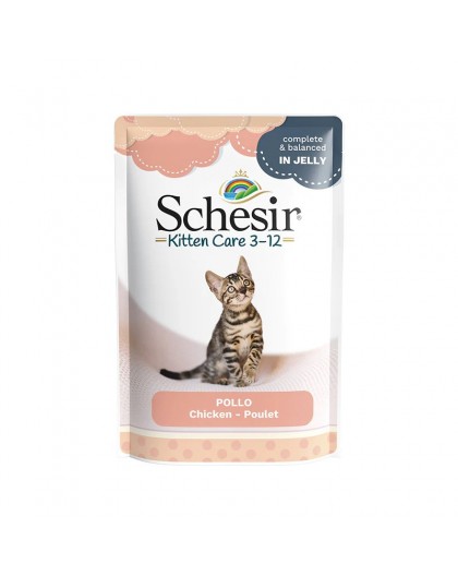 SCHESIR Chicken fillets in jelly - wet food for kittens - 85g