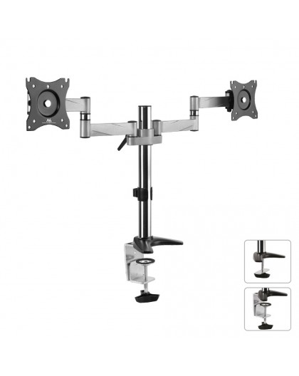 Desk holder for two LCD monitors Maclean MC-714 13-27 "8kg aluminum