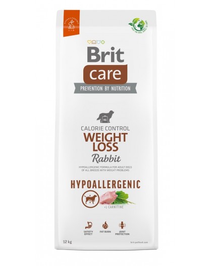 BRIT Care Hypoallergenic Adult Weight Loss Rabbit - dry dog food - 12 kg
