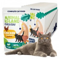 ANIMAL ISLAND Everyday Chicken fillets in broth - wet cat food - 12 x 85g