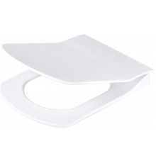 Slim soft-close toilet seat