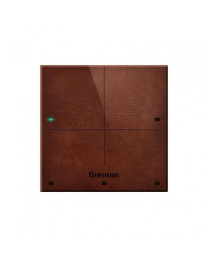 GRENTON TOUCH PANEL/ 4 TOUCH FIELDS/ TF-BUS/ DARK, MADE OF NATURAL LEATHER FRONT