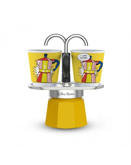 Coffee set Bialetti Mini Lichtenstein + 2 cups