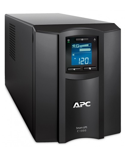 APC Smart-UPS C, Line Interactive, 1000VA, Tower, 230V, 8x IEC C13 outlets, SmartConnect port, USB and Serial communication, AVR