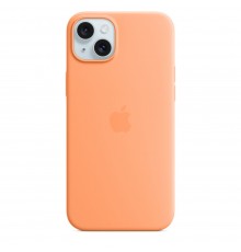 Apple iPhone 15 Plus Silicone Case with MagSafe - Orange Sorbet