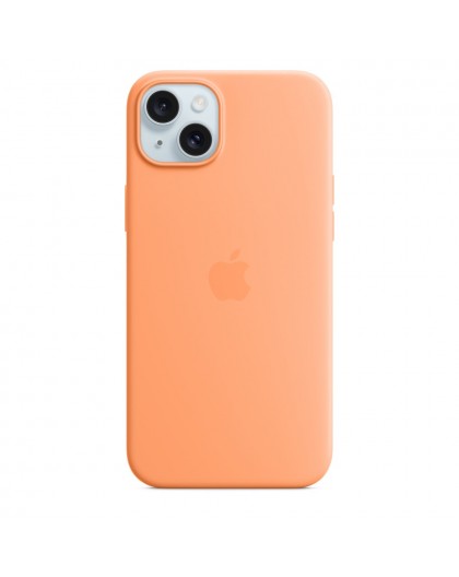 Apple iPhone 15 Plus Silicone Case with MagSafe - Orange Sorbet