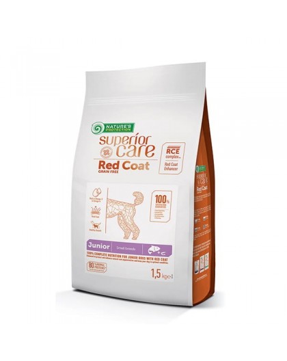 NATURE'S PROTECTION Superior Care Red Coat Grain Free Junior Small Salmon with Krill - dry food for puppies - 1.5 kg