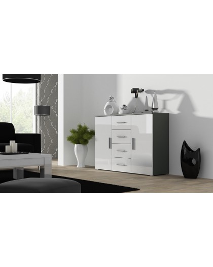 Cama living room sideboard UNI grey/white gloss