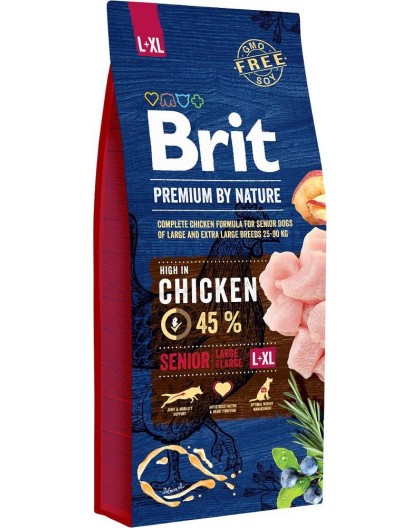 BRIT Premium by Nature Senior Large / Extra Large Chicken - dry dog food - 15 kg