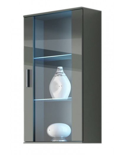 Cama hanging display cabinet SOHO grey/grey gloss