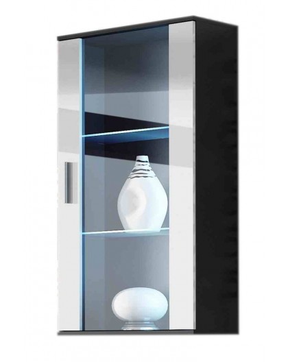 Cama hanging display cabinet SOHO black/white gloss