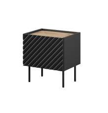 ONDA bedside table 2 pcs. 50x40x54 black
