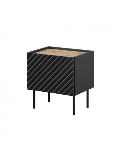ONDA bedside table 2 pcs. 50x40x54 black