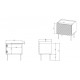 ONDA bedside table 2 pcs. 50x40x54 black