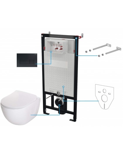 6-in-1 concealed toilet set